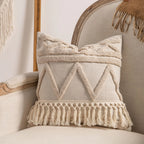ARULA™ Boho Baumwoll-Leinen Kissenbezug mit Quasten