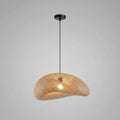 Pendant light with dimensions labeled on a white background