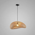 Pendant light with dimensions labeled on a white background